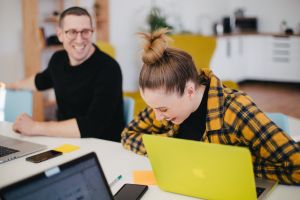 People Enjoying Work and Positive Wellbeing at Work